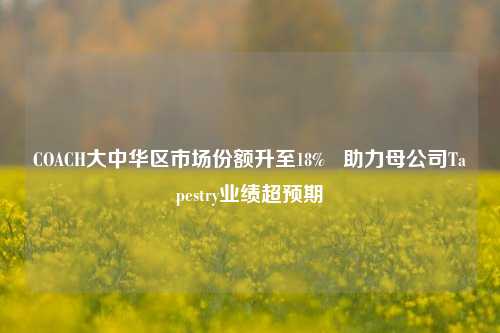 COACH大中华区市场份额升至18%   助力母公司Tapestry业绩超预期