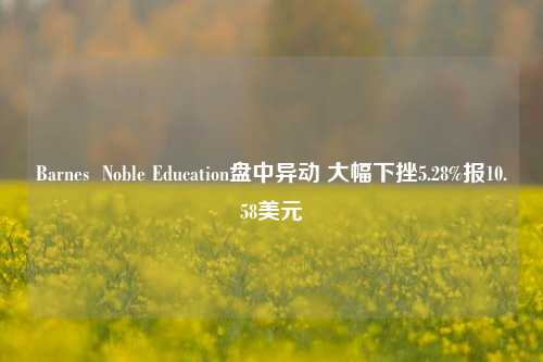 Barnes  Noble Education盘中异动 大幅下挫5.28%报10.58美元