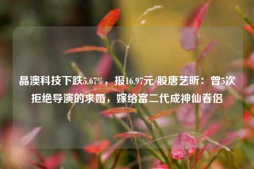 晶澳科技下跌5.67%，报16.97元/股唐艺昕：曾5次拒绝导演的求婚，嫁给富二代成神仙眷侣